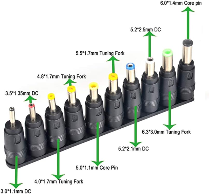 DCジャック 変換 38種 ノートパソコン 電源アダプタ 最大電圧36V/5A 外径/内径 5.5mm/2.1mm 汎用 DC アダプタ 変換  DCプラグ コネクタ ノートPC 充電用 コンバーター For ソニー 東芝 HP Dell レノボ Samsung ASUS Acer等対応  acアダプタ ...