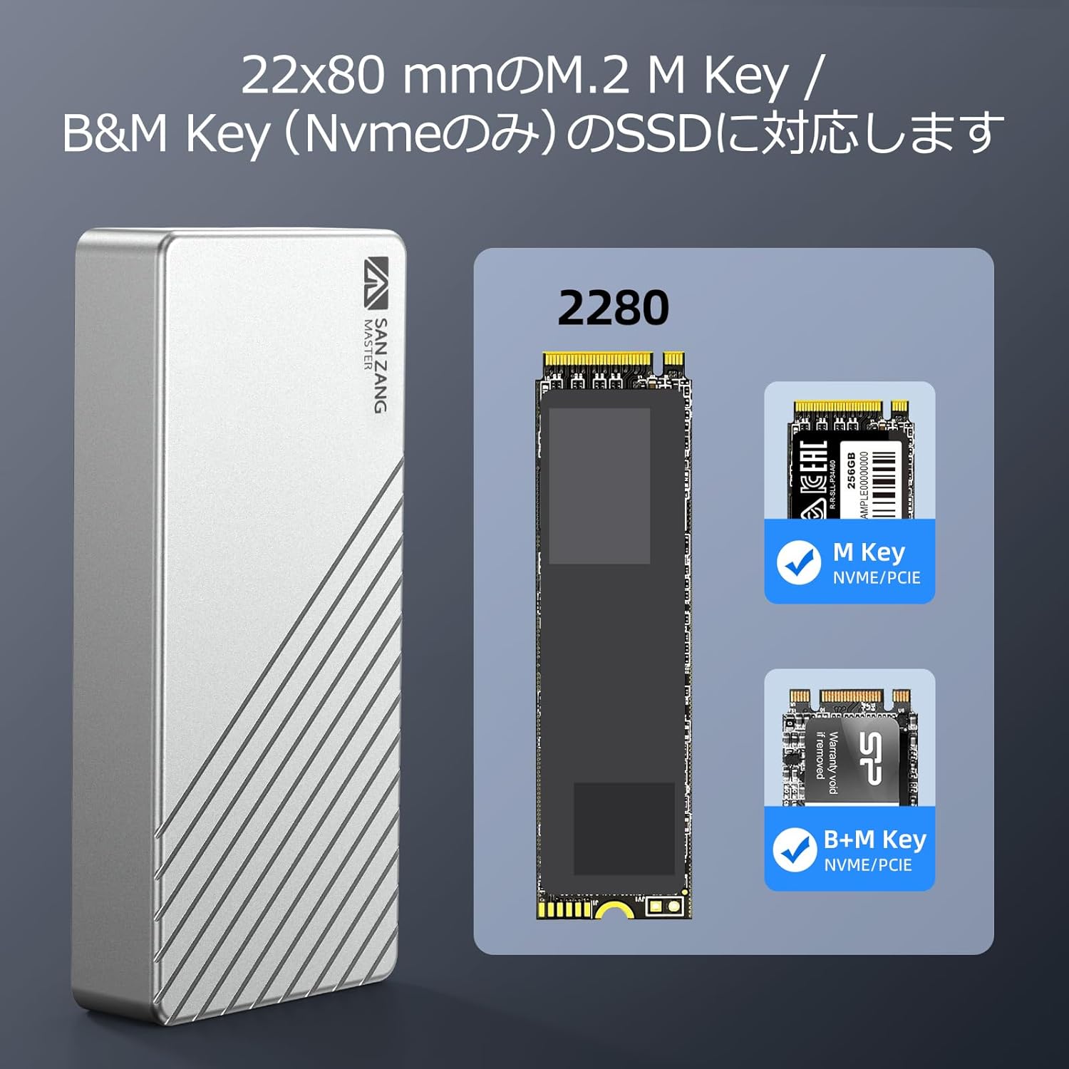 M.2 SSD 外付けケース40Gbps USB4.0 NVMe M.2 SSDケース 高放熱