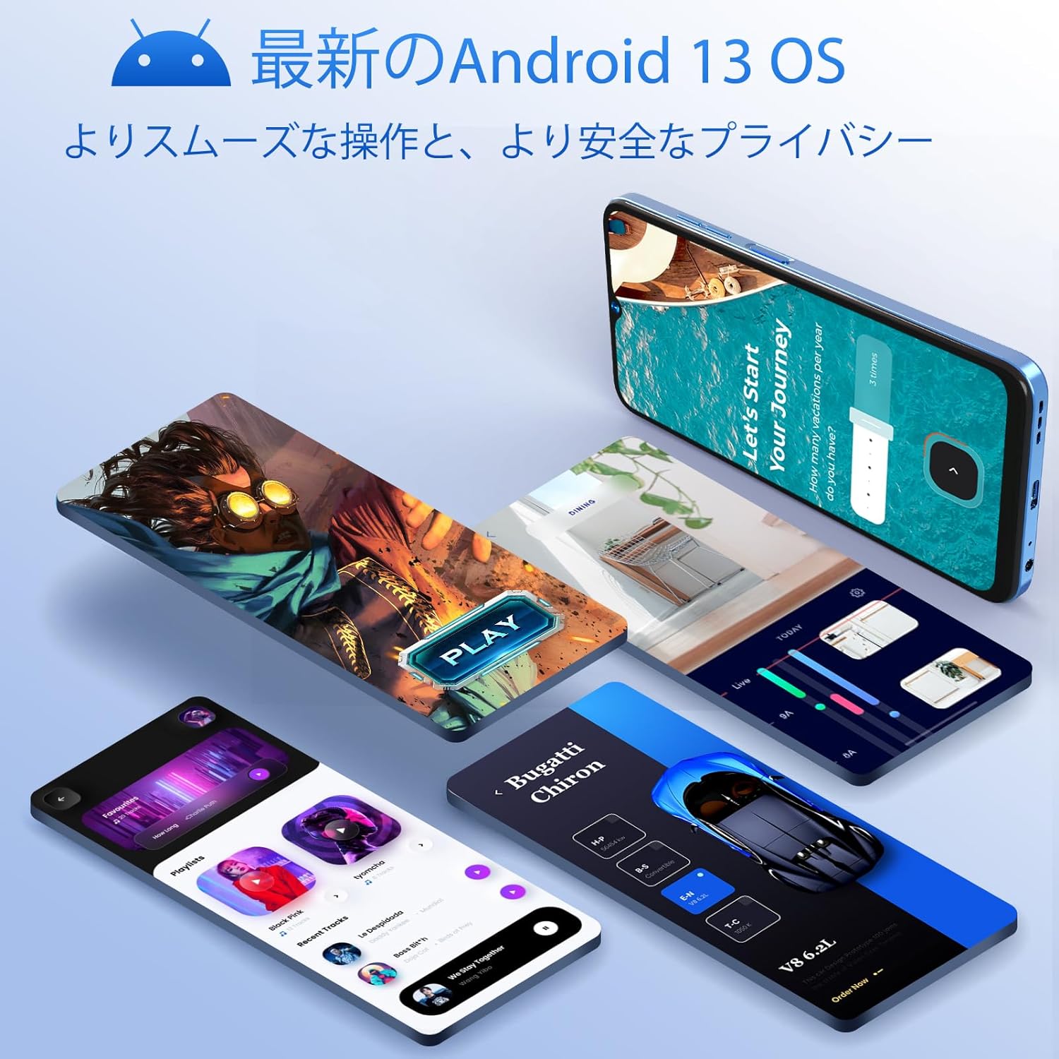 SIMフリー スマホ 本体 Android 13 OUKITEL - スマートフォン本体
