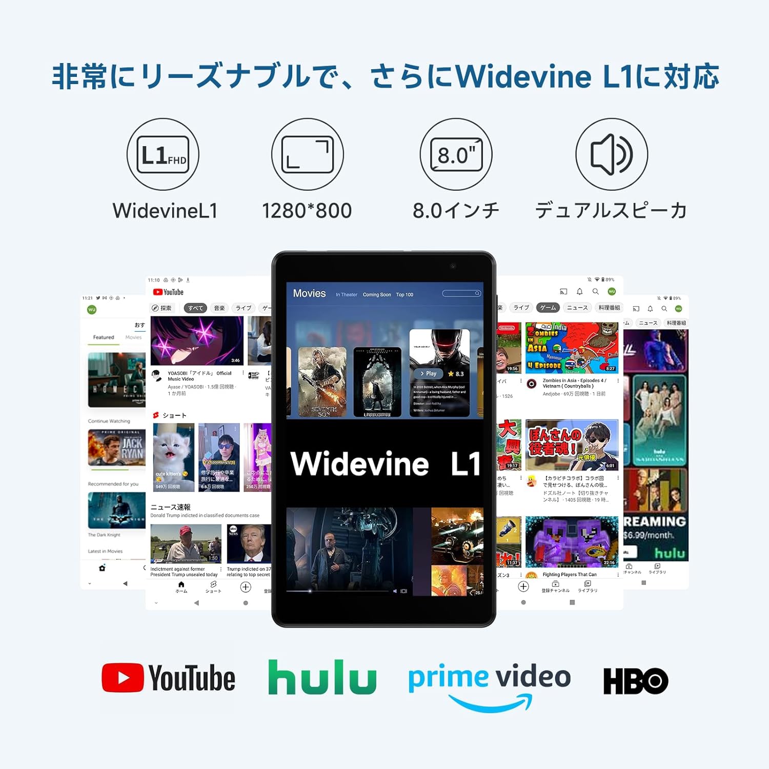 ALLDOCUBE iPlay50 Mini Lite 8インチ タブレット Android 13 対応