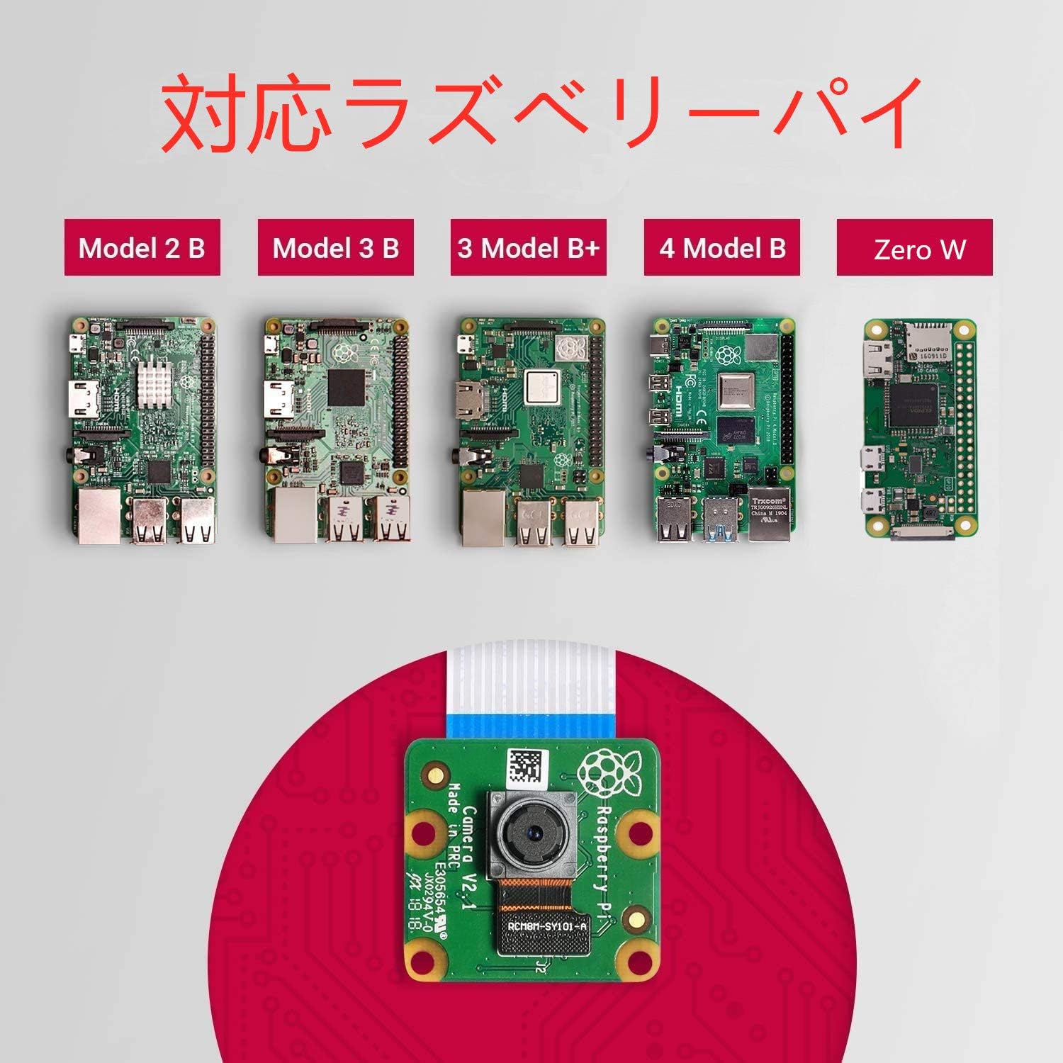 RasTech Raspberry Pi カメラモジュール Raspberry Pi カメラ 500万 