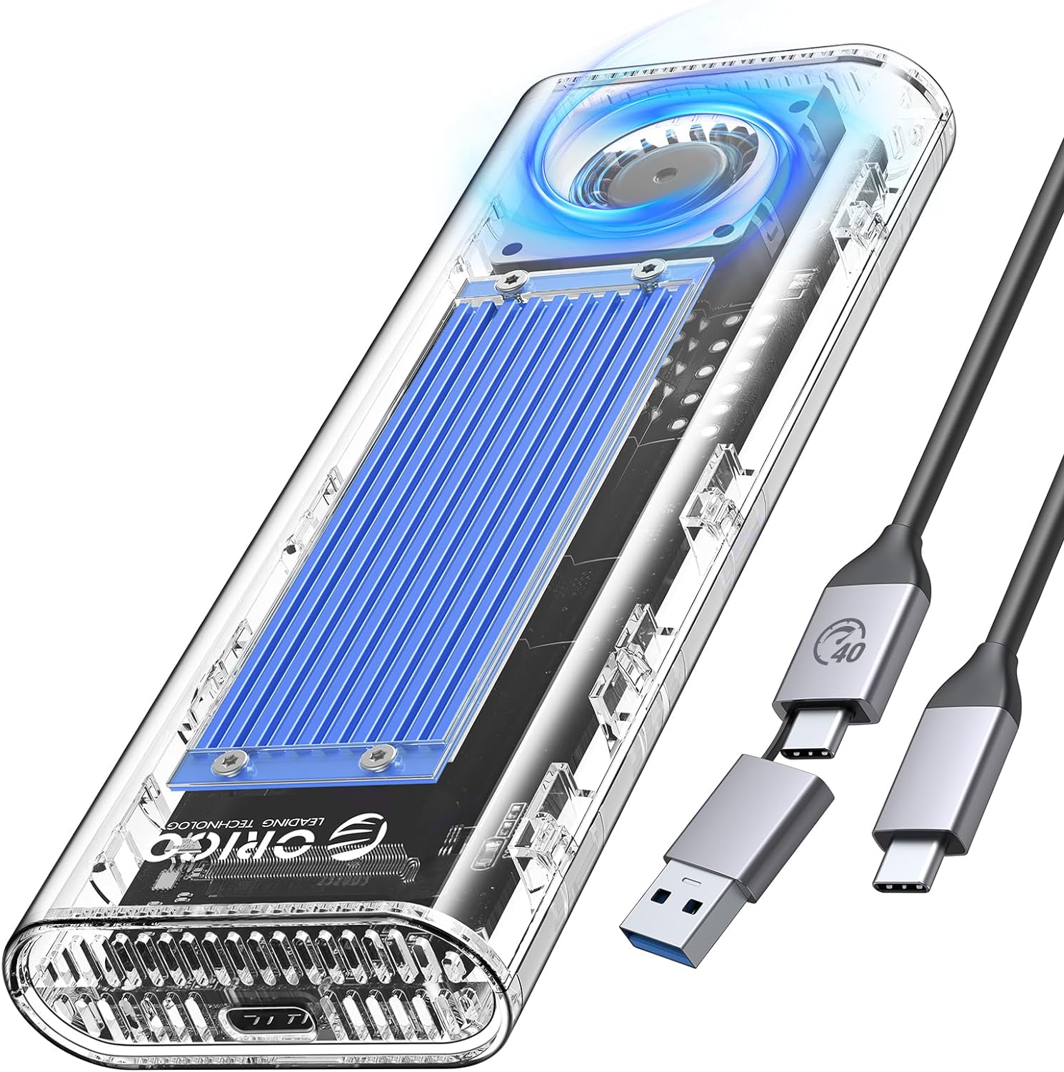 ORICO M.2 SSD 外付けケース 40Gbps 工具不要 USB4 NVMe M.2 SSDケース 