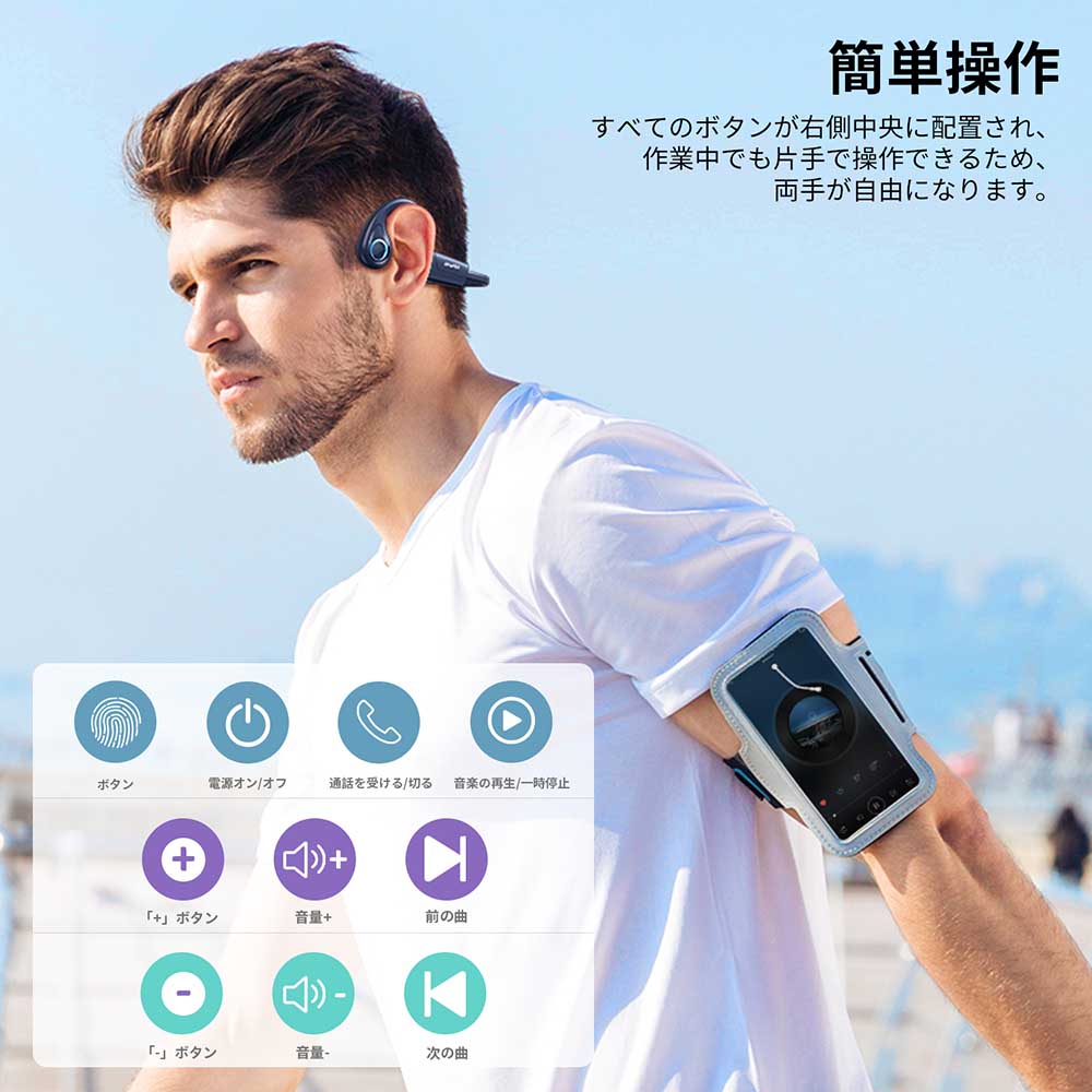 【お買い物マラソン】空気伝導イヤホン Bluetooth 5.3 耳を塞がないイヤホン 非 骨伝導イヤホン オープンイヤー イヤホン 無線 耳かけ式 ぶるーとぅーす ノイズキャンセリング 搭載 両耳 2台同時接続  ビジネス/通勤/通学/スポーツなどに適用 iPhone/Android適用